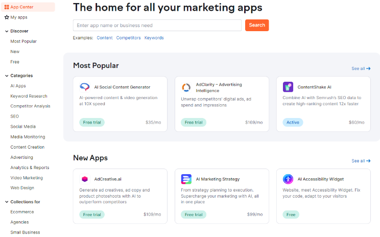 Semrush App Center